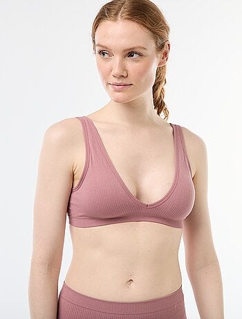 Lot de 2 brassières côtelées sans coutures