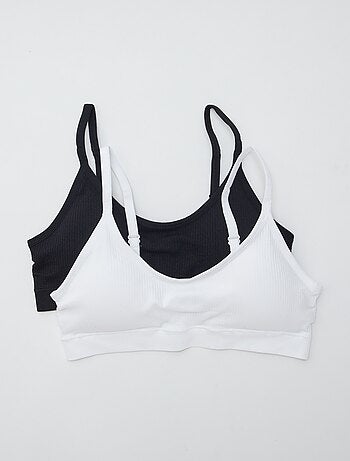 Lot de 2 brassières côtelés