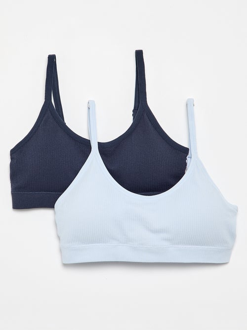 Lot de 2 brassières côtelés - Kiabi