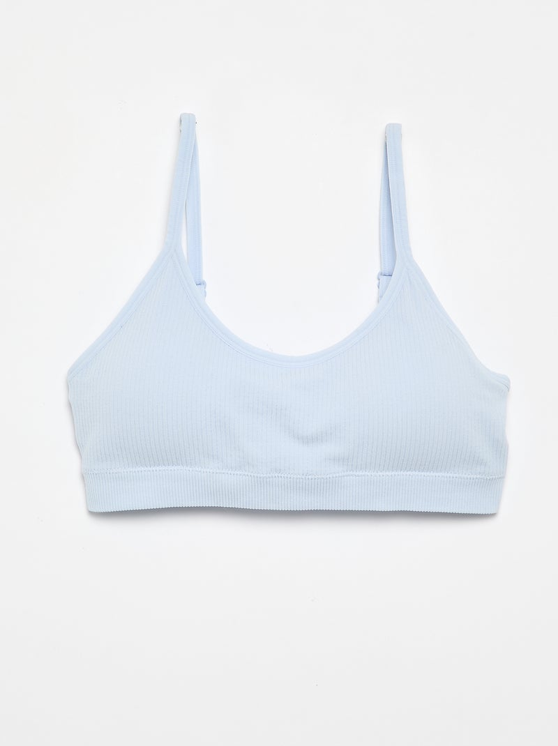 Lot de 2 brassières côtelés Gris - Kiabi