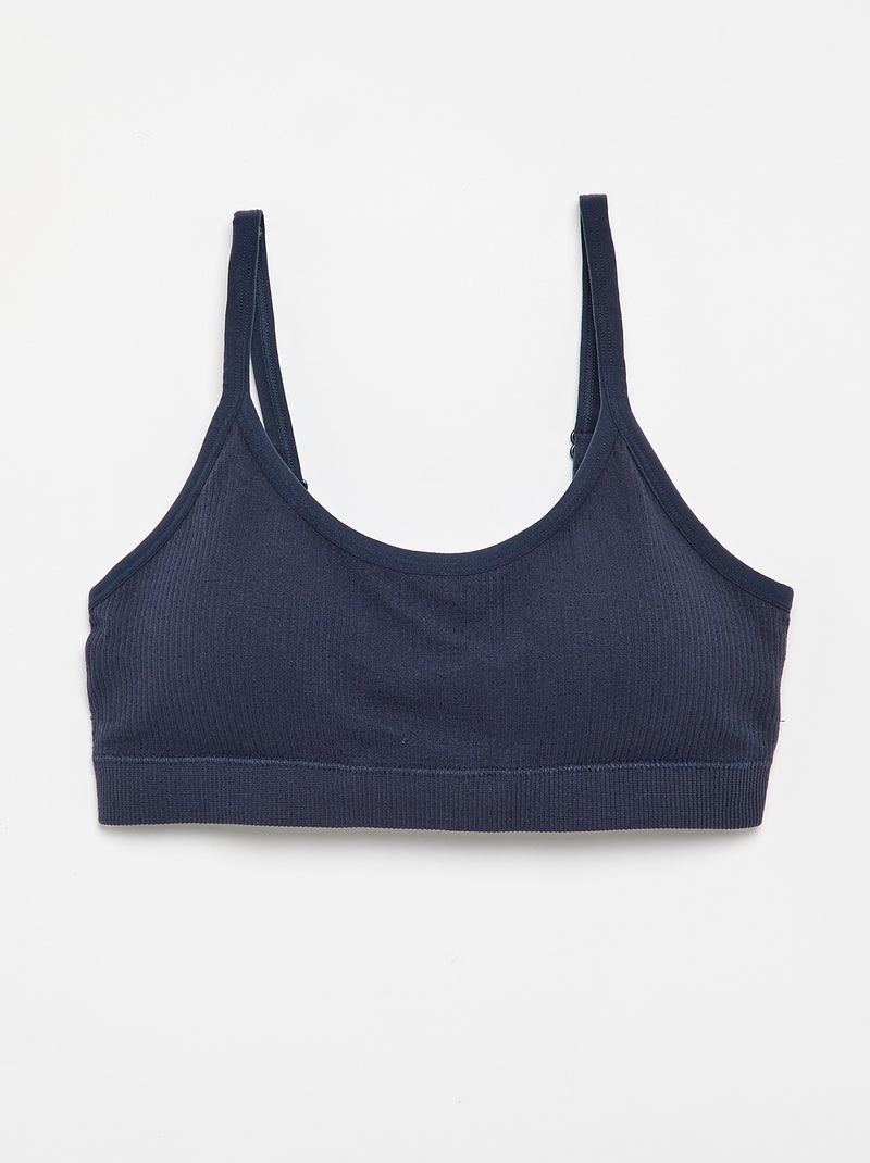 Lot de 2 brassières côtelés Gris - Kiabi