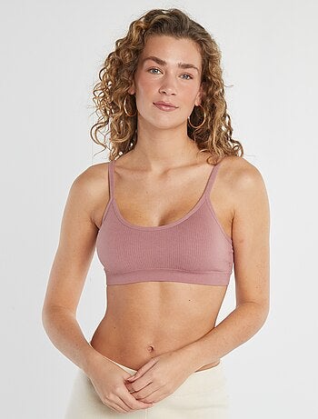 Lot de 2 brassières côtelés