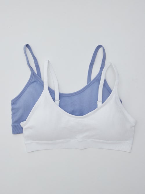 Lot de 2 brassières côtelés - Kiabi