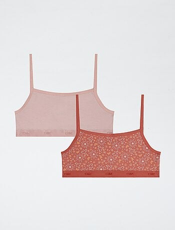Lot de 2 brassières DIM en coton uni