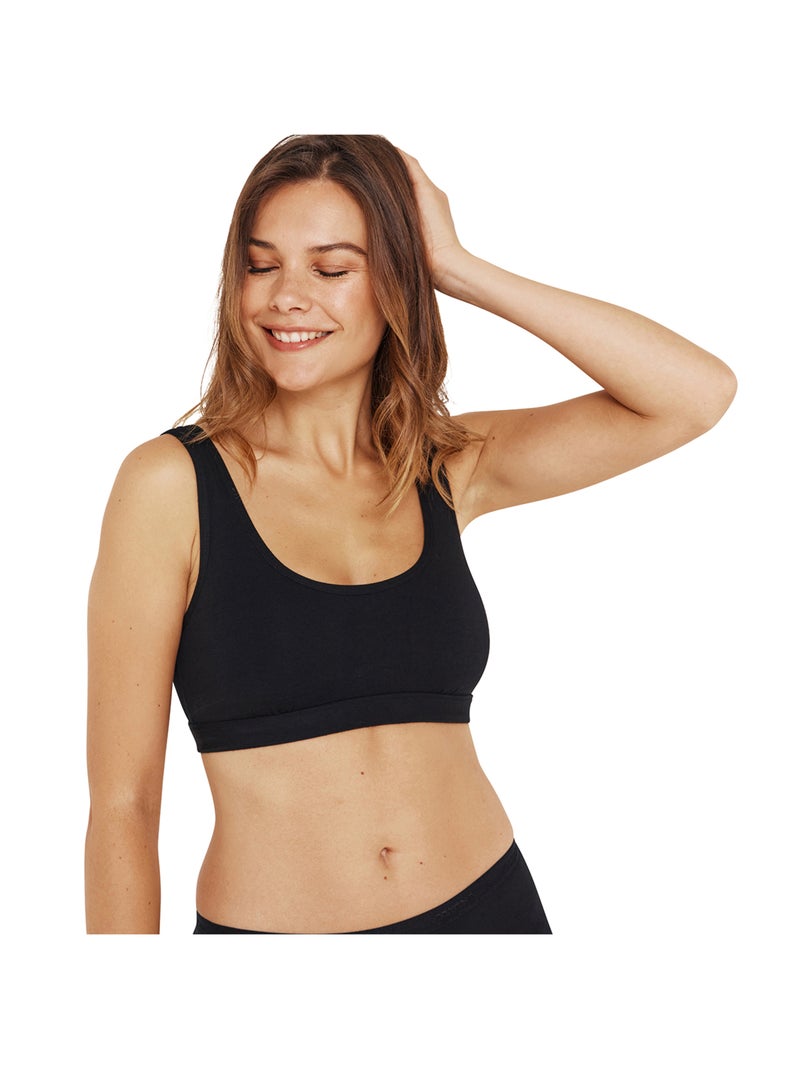 Lot de 2 brassières femme ecopack athena Noir - Kiabi