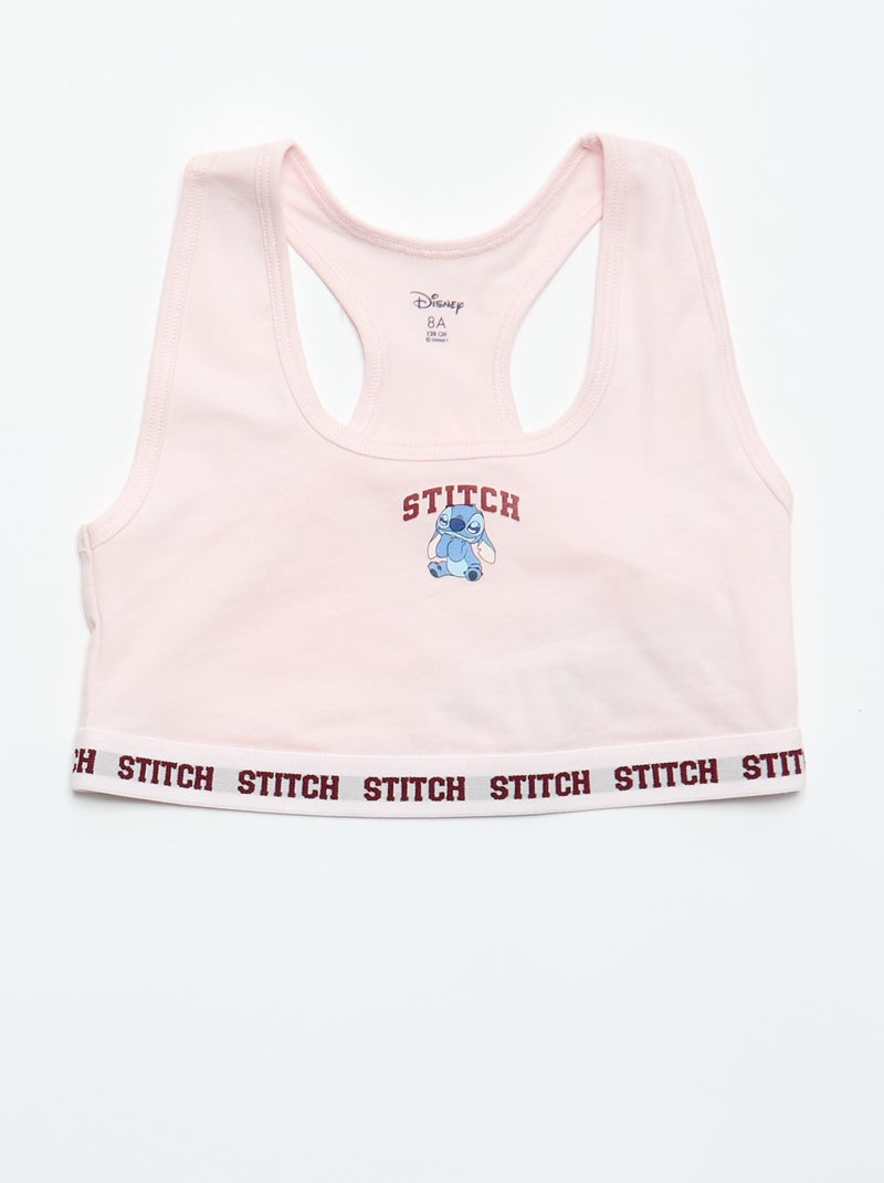 Lot de 2 brassières 'Stitch' Rose - Kiabi