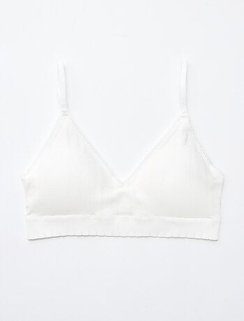 Lot de 2 brassières triangle en rib