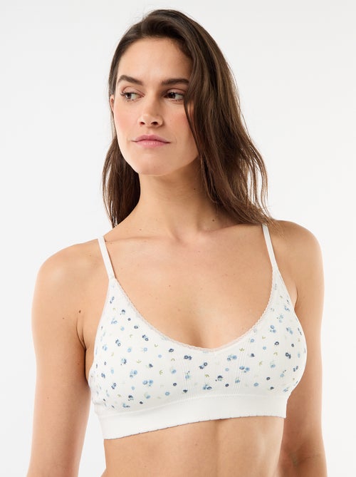 Lot de 2 brassières triangle en rib - Kiabi