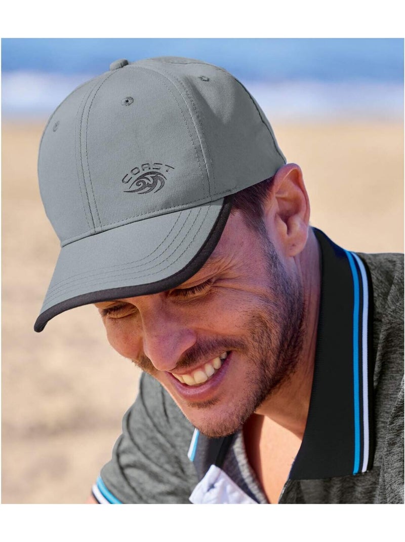 Lot de 2 casquettes Microfibre   - ATLAS FOR MEN Blanc Gris - Kiabi
