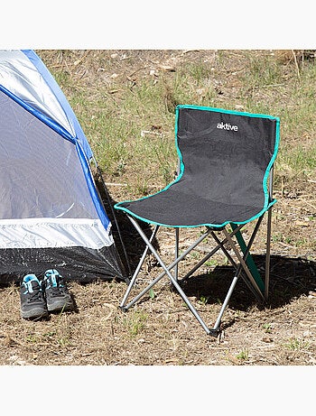 Lot de 2 chaises de camping hautes fixes 43x43x71 cm