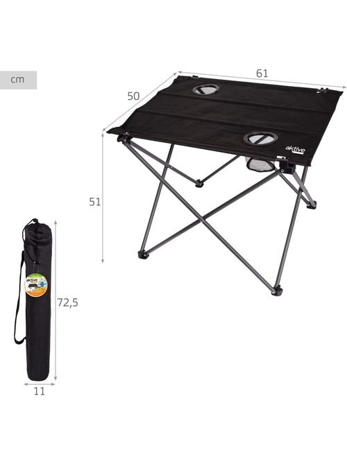 Lot de 2 chaises de camping rayées 48x47x82 cm et table pliante 61x50x51 cm - Kiabi Lot de 2 chaises de camping rayées 48x47x82 cm et table pliante 61x50x51 cm - Kiabi