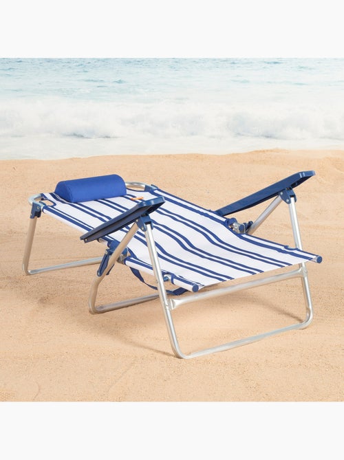 Lot de 2 chaises de plage basses multipositions 48x45x83 cm - Kiabi