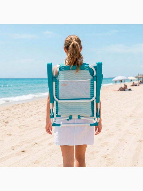 Lot de 2 chaises de plage multipositions moyennes 48x58x76 cm - Kiabi