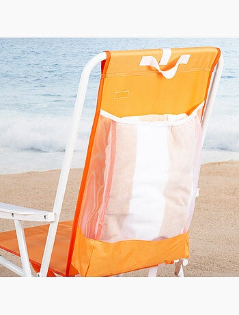 Lot de 2 chaises de plage semi-fixes 44x40x81 cm