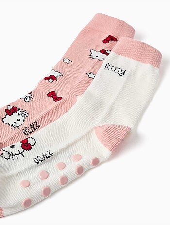 Lot de 2 chaussettes antidérapantes avec imprimés Hello Kitty