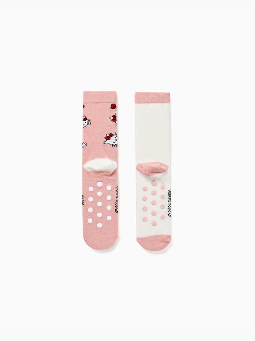 Lot de 2 chaussettes antidérapantes avec imprimés Hello Kitty - Kiabi