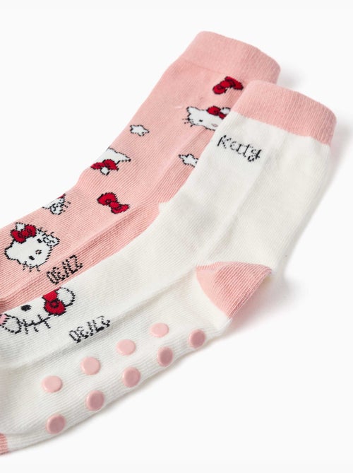 Lot de 2 chaussettes antidérapantes avec imprimés Hello Kitty - Kiabi