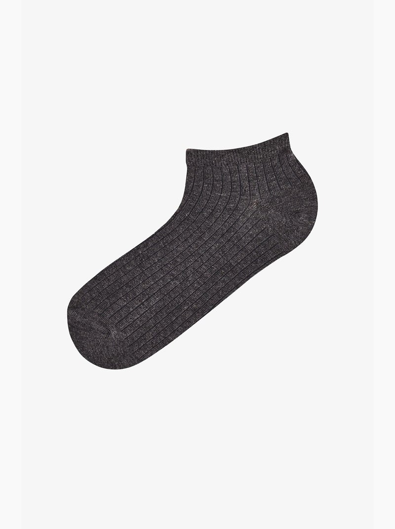 Lot de 2 chaussettes courtes comfort penti Gris Noir - Kiabi