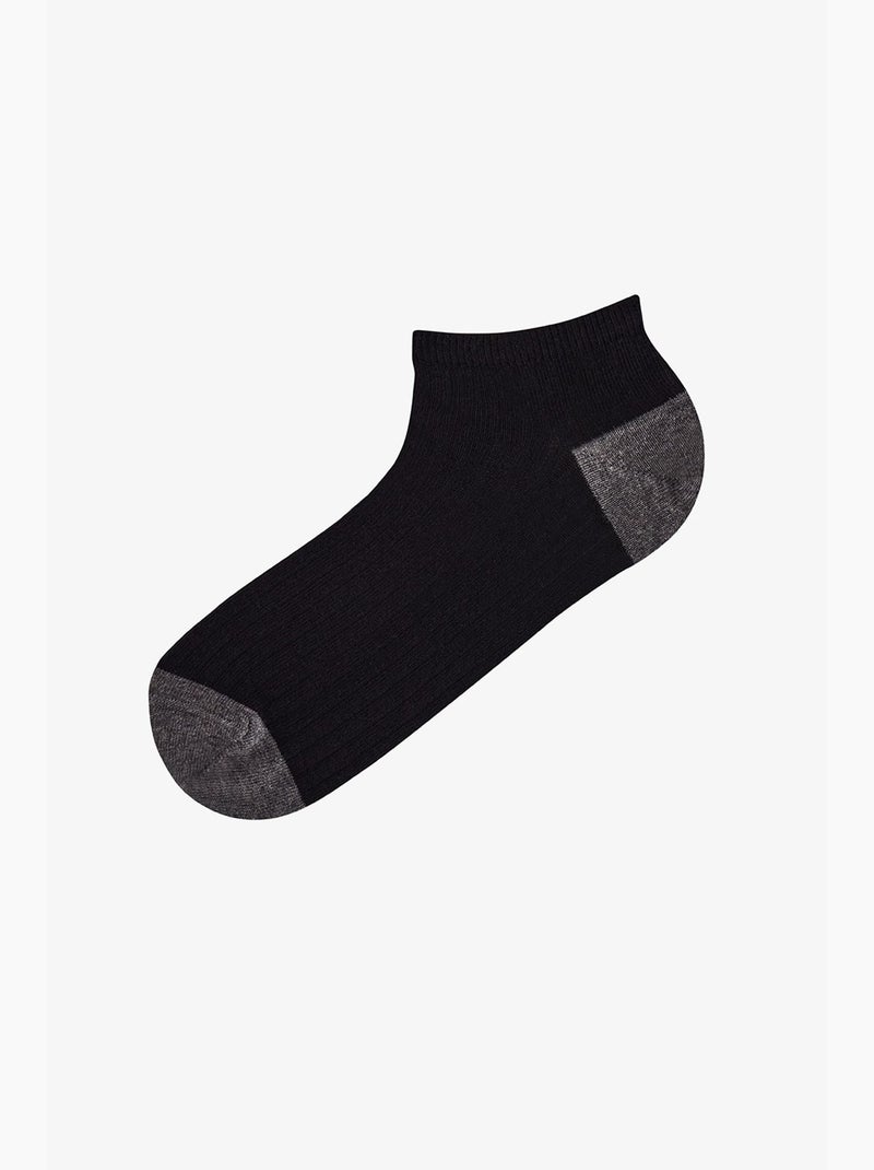 Lot de 2 chaussettes courtes comfort penti Gris Noir - Kiabi