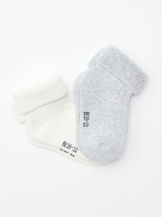 Lot de 2 chaussettes en bouclette