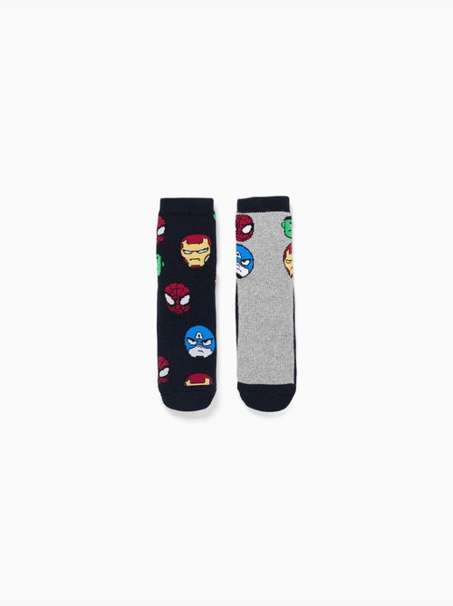 Lot de 2 chaussettes en éponge antidérapantes avec Marvel Heroes - Kiabi