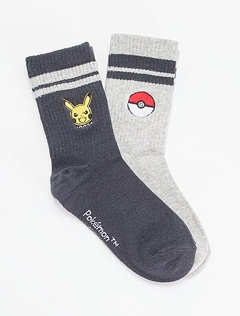 Lot de 2 chaussettes fantaisies 'Pokémon' 'Pikachu' et 'Pokéball'