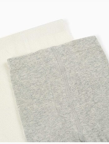 Lot de 2 collants à pois/maille torsadée