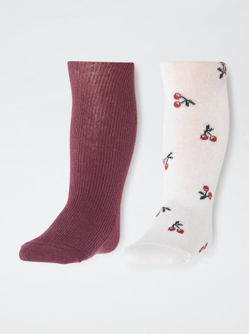 Lot de 2 collants chaud jersey - Kiabi