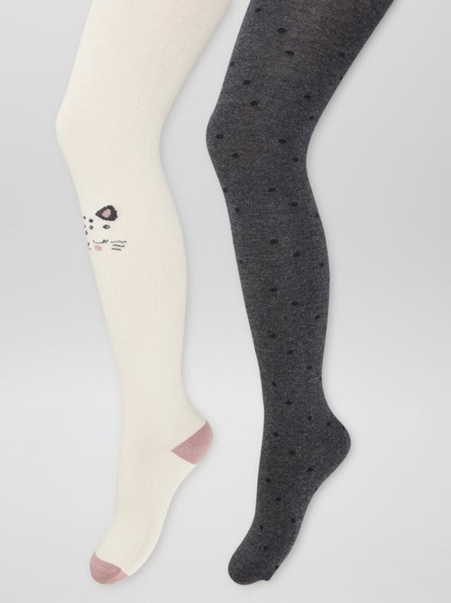 Lot de 2 collants chauds  'animaux' - Kiabi