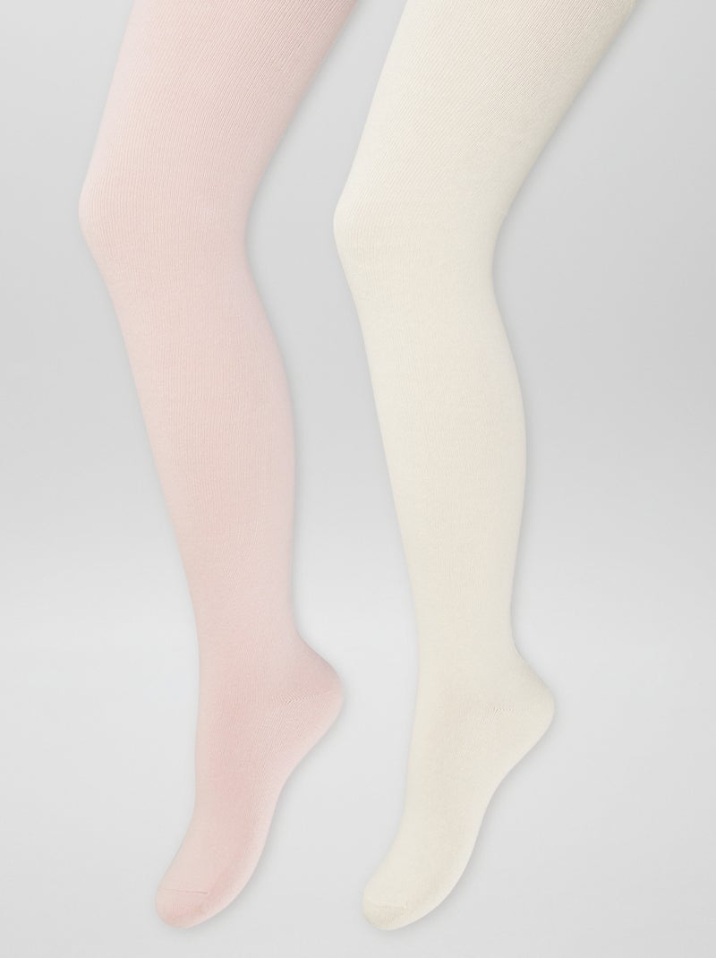 Lot de 2 collants chauds Rose - Kiabi