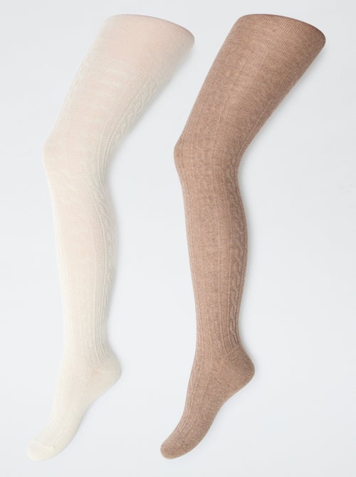 Lot de 2 collants en coton - Kiabi