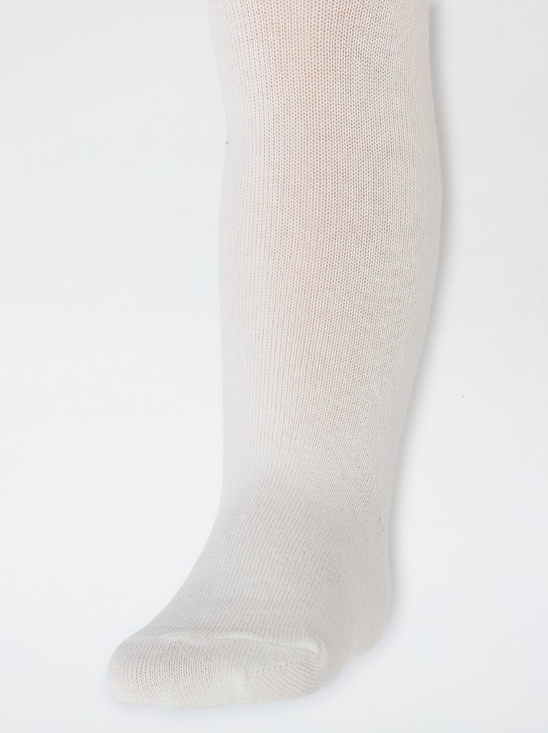 Lot de 2 collants en jersey uni Rose - Kiabi