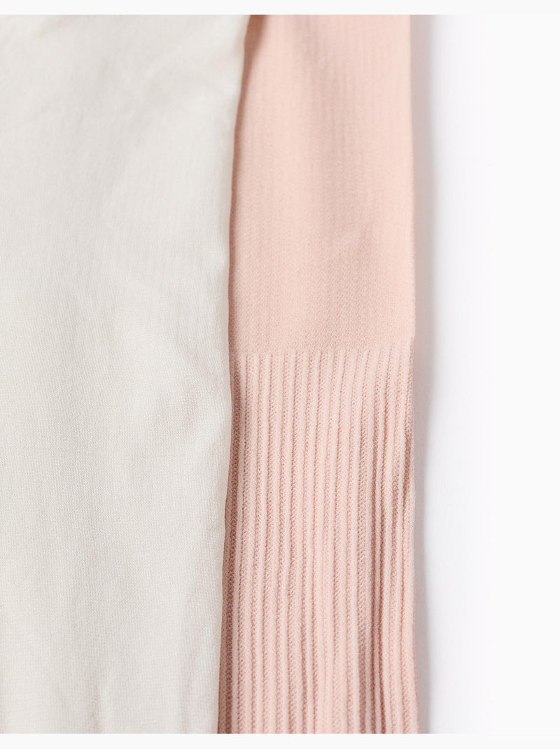 Lot de 2 collants en microfibre Rose/Blanc - Kiabi