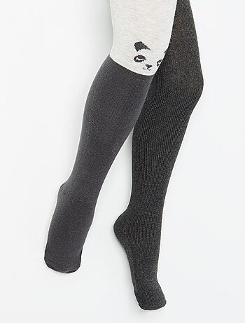Lot de 2 collants fantaisie