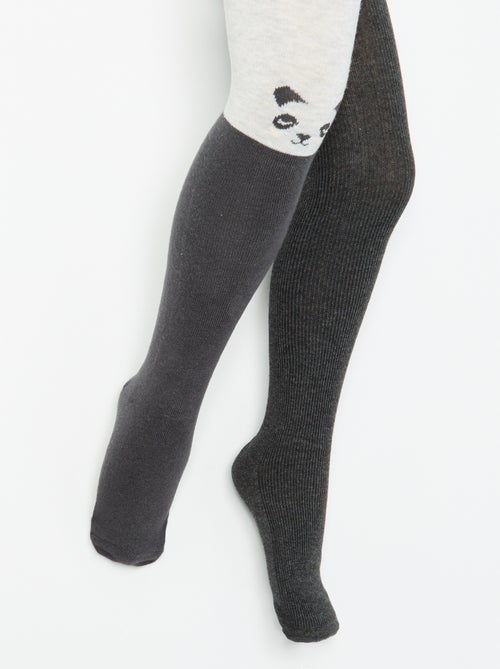 Lot de 2 collants fantaisie - Kiabi