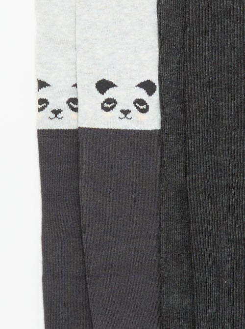 Lot de 2 collants fantaisie - Kiabi