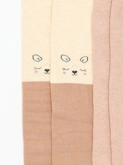 Lot de 2 collants fantaisie - Kiabi