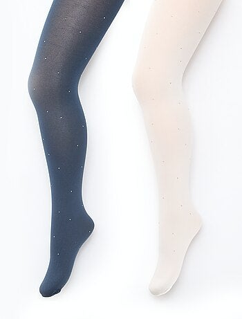 Lot de 2 collants légers fantaisie