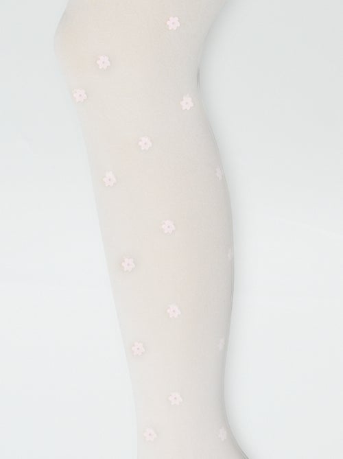 Lot de 2 collants légers fantaisie - Kiabi