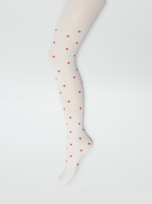 Lot de 2 collants légers fantaisie - Kiabi