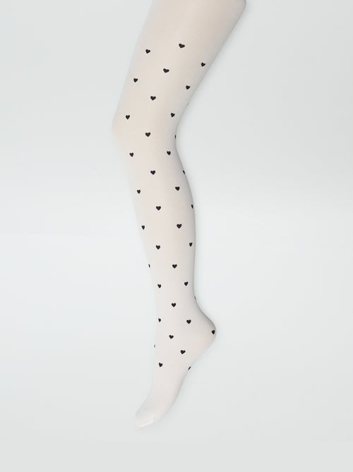 Lot de 2 collants légers fantaisie - Kiabi