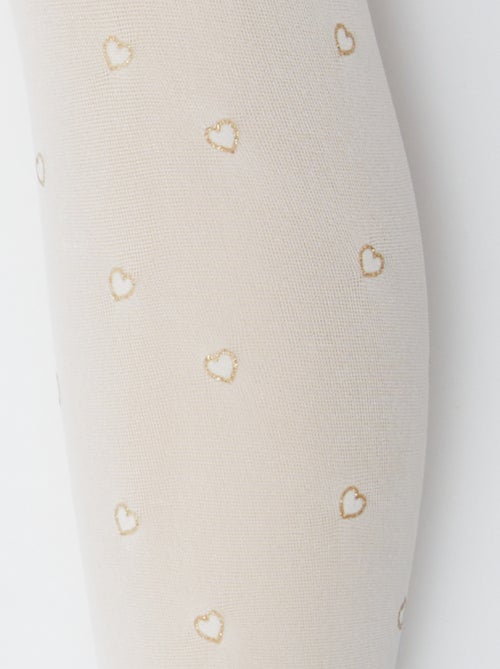 Lot de 2 collants légers fantaisie - Kiabi
