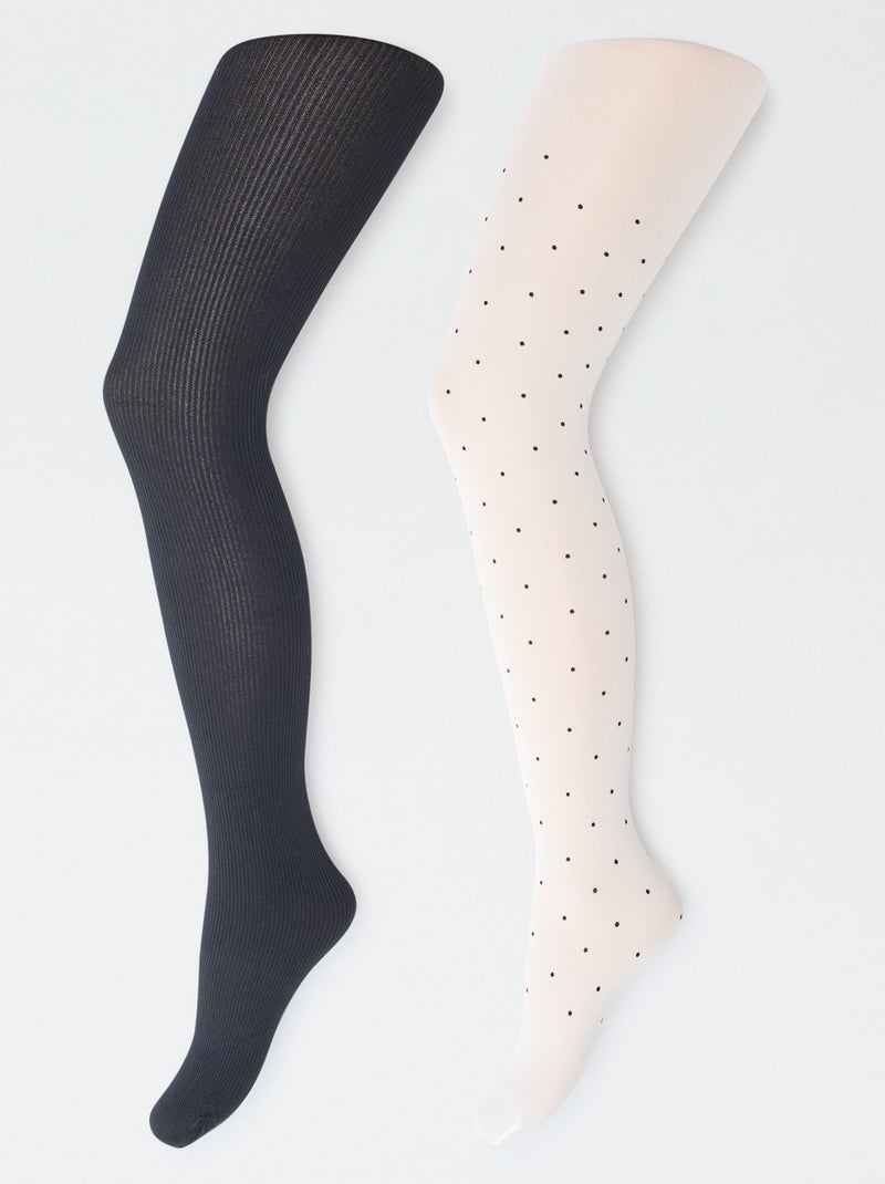 Collants Noirs Fantaisie - Taille Super (4), 20 Deniers, Neufs Sans étiquette