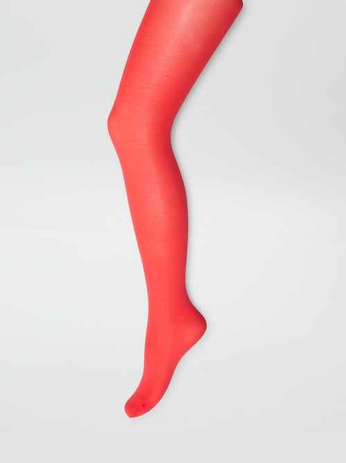 Lot de 2 collants légers fantaisie - Kiabi