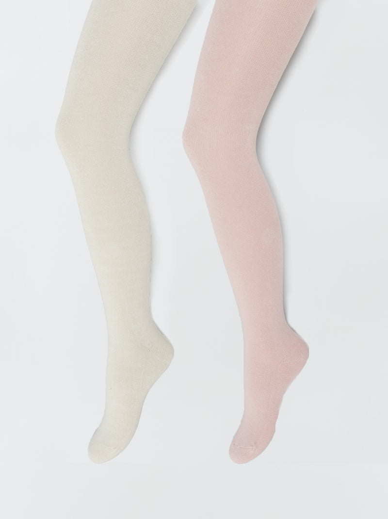 Lot de 2 collants Rose - Kiabi