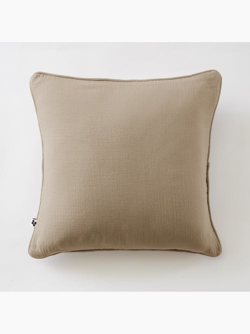 Lot de 2 coussins – gaze de coton -déhoussables zip – passepoil - Kiabi Lot de 2 coussins – gaze de coton -déhoussables zip – passepoil - Kiabi