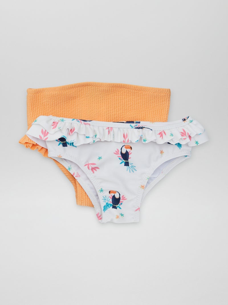 Lot de 2 culottes de bain Orange - Kiabi