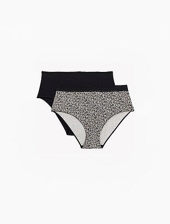 Lot de 2 culottes hautes coton - rougegorge lingerie