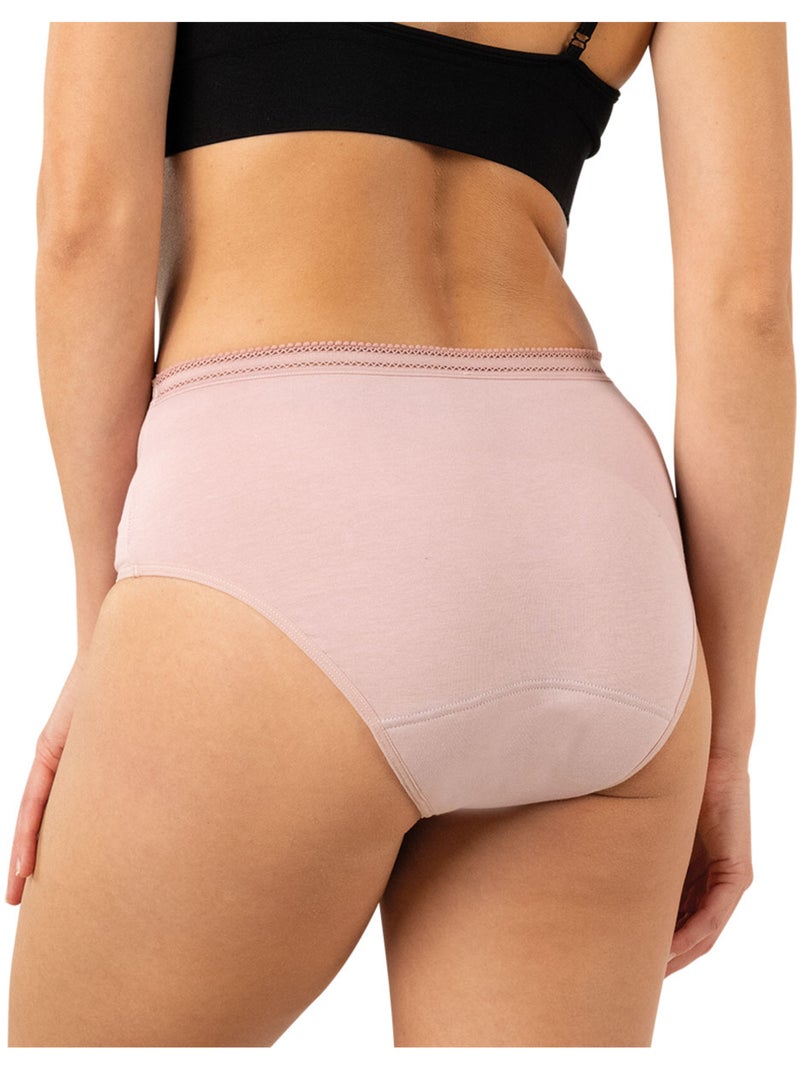 Lot de 2 culottes menstruelles taille haute femme athena Rose - Kiabi