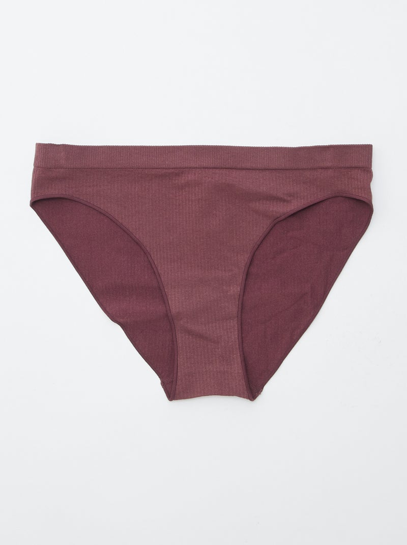 Lot de 2 culottes unies Rose - Kiabi